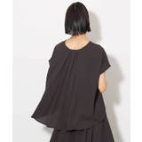 [セットアップ対応]楊柳Vネックデザインブラウス | MICHEL KLEIN | 詳細画像14 