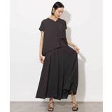 [セットアップ対応]楊柳Vネックデザインブラウス | MICHEL KLEIN | 詳細画像16 