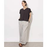 [セットアップ対応]楊柳Vネックデザインブラウス | MICHEL KLEIN | 詳細画像20 