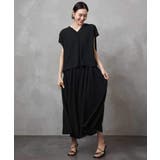 [セットアップ対応]楊柳Vネックデザインブラウス | MICHEL KLEIN | 詳細画像6 