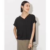 [セットアップ対応]楊柳Vネックデザインブラウス | MICHEL KLEIN | 詳細画像8 