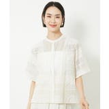 [セットアップ対応]チェックジャカードレースブラウス | MICHEL KLEIN | 詳細画像11 