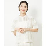 [セットアップ対応]チェックジャカードレースブラウス | MICHEL KLEIN | 詳細画像9 