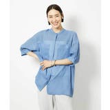 バンドカラーシアーブラウス | MICHEL KLEIN | 詳細画像11