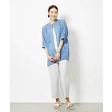 バンドカラーシアーブラウス | MICHEL KLEIN | 詳細画像12