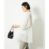 バンドカラーシアーブラウス | MICHEL KLEIN | 詳細画像21