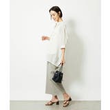 バンドカラーシアーブラウス | MICHEL KLEIN | 詳細画像23