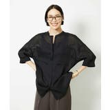 バンドカラーシアーブラウス | MICHEL KLEIN | 詳細画像27