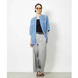 バンドカラーシアーブラウス | MICHEL KLEIN | 詳細画像3