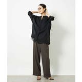 バンドカラーシアーブラウス | MICHEL KLEIN | 詳細画像30