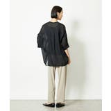 バンドカラーシアーブラウス | MICHEL KLEIN | 詳細画像33