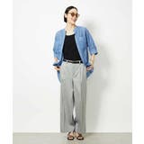 バンドカラーシアーブラウス | MICHEL KLEIN | 詳細画像5