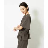 ［セットアップ対応/2WAY]ウエストマークギャザーブラウス | MICHEL KLEIN | 詳細画像2 