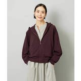 ボルドー | シアー裏毛アクセントラメパーカー | MICHEL KLEIN