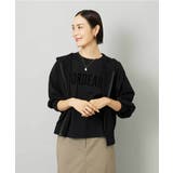 ブラック | シアー裏毛アクセントラメパーカー | MICHEL KLEIN