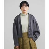 裏起毛ジャージーVネックカーディガン | MICHEL KLEIN | 詳細画像6