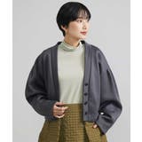 裏起毛ジャージーVネックカーディガン | MICHEL KLEIN | 詳細画像7