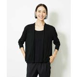 ブラック | [紫外線/冷房対策に]ショートトッパーカーディガン | MICHEL KLEIN