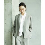 ベージュ | [セットアップ対応]ノーカラージャケット | MICHEL KLEIN