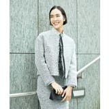 グレー | [セットアップ対応]ファンシーツイードショートジャケット | MICHEL KLEIN