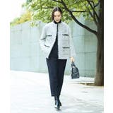 [セットアップ対応]ファンシーツイードロングジャケット | MICHEL KLEIN | 詳細画像4 