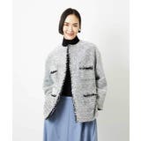 [セットアップ対応]ファンシーツイードロングジャケット | MICHEL KLEIN | 詳細画像7 