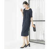 ストレッチスクエアネックワンピース(セットアップ対応) | MICHEL KLEIN | 詳細画像7 