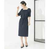 ネイビー(57) | ストレッチスクエアネックワンピース(セットアップ対応) | MICHEL KLEIN