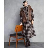 バンドカラーチェックシャツワンピース | MICHEL KLEIN | 詳細画像10 