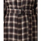 バンドカラーチェックシャツワンピース | MICHEL KLEIN | 詳細画像24 