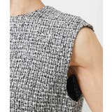 ［セットアップ対応/洗える］ノースリーブツイードワンピース | MICHEL KLEIN | 詳細画像2 