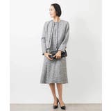 ［セットアップ対応/洗える］ノースリーブツイードワンピース | MICHEL KLEIN | 詳細画像6 