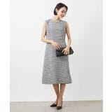 ［セットアップ対応/洗える］ノースリーブツイードワンピース | MICHEL KLEIN | 詳細画像8 