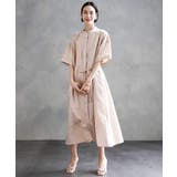 ストライプ柄ダブルポケットワンピース | MICHEL KLEIN | 詳細画像1 