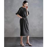 ダークグレー | [機能性素材]スピンドルデザインワンピース | MICHEL KLEIN