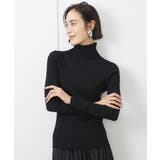 ブラック | ホールガーメント(R)ワイドリブハイネックニット | MICHEL KLEIN