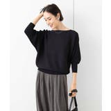 ブラック | ホールガーメント(R)ドルマンスリーブニット(長袖) | MICHEL KLEIN