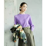 パープル | ホールガーメント(R)ボトルネックニット | MICHEL KLEIN