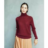 ボルドー | シアーケーブルハイネックニット | MICHEL KLEIN