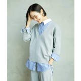 ライトグレー | 深Vネックニットプルオーバー | MICHEL KLEIN