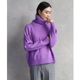 パープル | [新色追加][定番人気]ハイネックニット | MICHEL KLEIN