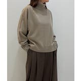 ベージュ | [新色追加][定番人気]ハイネックニット | MICHEL KLEIN