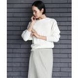 アイボリー | [定番人気]ホールガーメント(R)ドルマンスリーブニット | MICHEL KLEIN