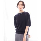 ネイビー | モール半袖プルオーバー | MICHEL KLEIN