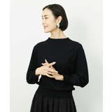 ブラック | ホールガーメント(R)ボトルネックニット | MICHEL KLEIN