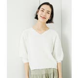 [WEB限定カラー]ホールガーメント(R)Vネックボリュームスリーブニット | MICHEL KLEIN | 詳細画像12 