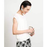 [アンサンブル対応]スパンコールフレンチスリーブニット | MICHEL KLEIN | 詳細画像2 