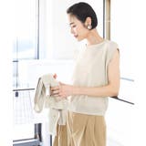 ベージュ | [アンサンブル対応]スパンコールフレンチスリーブニット | MICHEL KLEIN