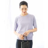 ラベンダー | [アンサンブル対応/接触冷感]クルーネックニットプルオーバー | MICHEL KLEIN