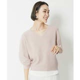 [1枚着としておすすめ]ホールガーメント(R)Vネックボリュームスリーブニット | MICHEL KLEIN | 詳細画像13 